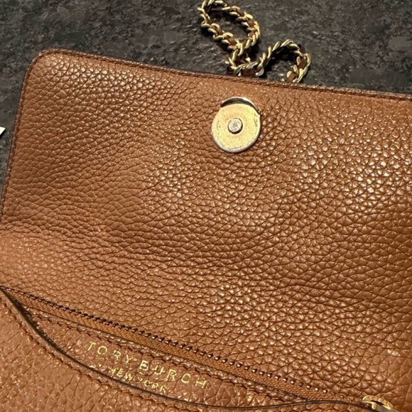 Tory Burch Britten Mini Top Handle Bag with Gold Accents chain strap - Picture 6 of 14